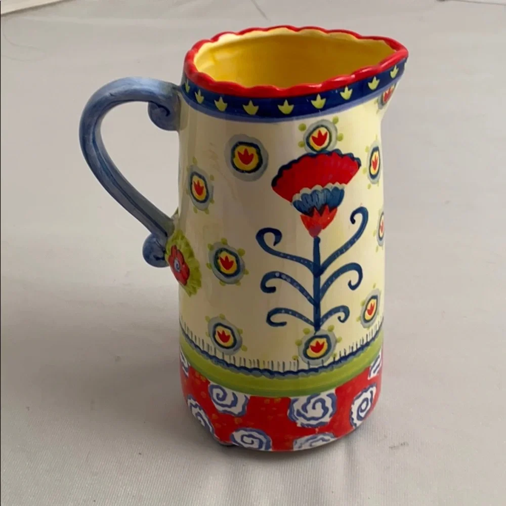 Kimberly Hodges Cupcakes and Cartwheels multicolor pitcher
